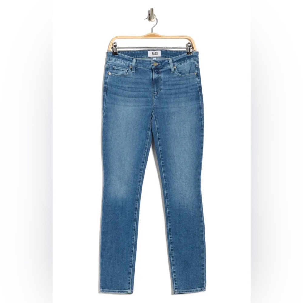 PAIGE Skyline Ankle Peg Breland Torn Back Ankles Skinny Jeans